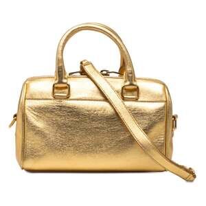 Saint Laurent Baby Duffle Handbag/Shoulder Bag, 2-Way, Gold Leather, Women's,...